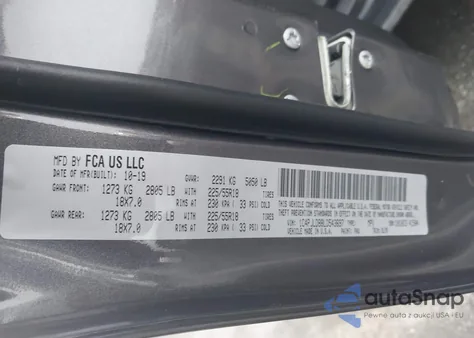 2020 Jeep Cherokee Limited Fwd z USA, uszkodzony, nr VIN 1C4PJLDB8LD543697